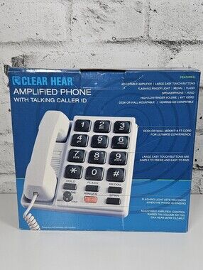Clear Hear Amplified Phone with Talking Caller ID Large Button Telephone